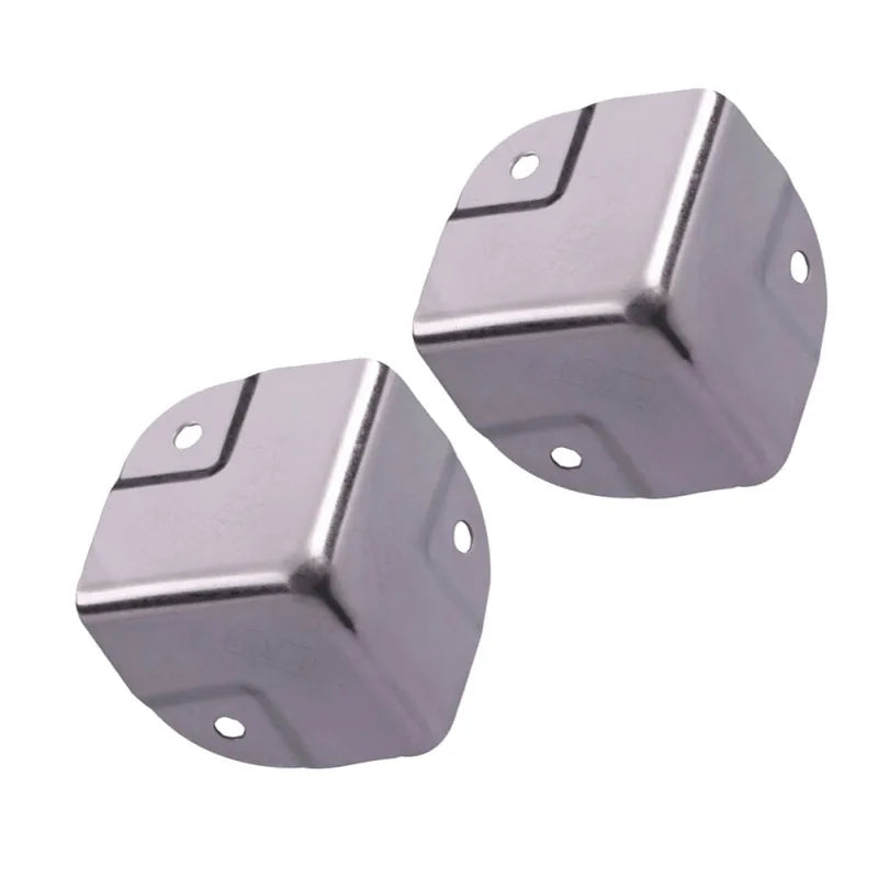 4 Pcs Stainless Steel Corner Protectors Decorative Edge Guards For Furniture Box Wrap Table Guard Hardware Brackets