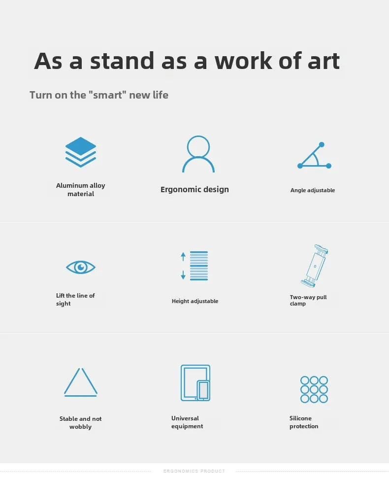 Sturdy Tablet Stand with Adjustable Viewing Angles - Ideal for Bedside, Desktop, and Kitchen Use