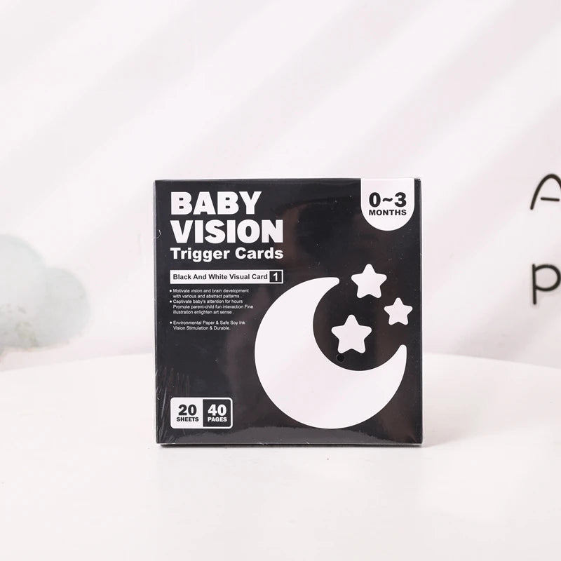 Baby Wooden Montessori Toys Mirror Tummy Time Infant Mirror Black White Contrast Visual Stimulation Sensory Development Toys