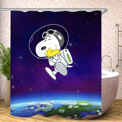 Snoopy Anime Funny Cute Shower Screen Bath Curtain Toilet Accessories Bathroom Sets Full Setluxury