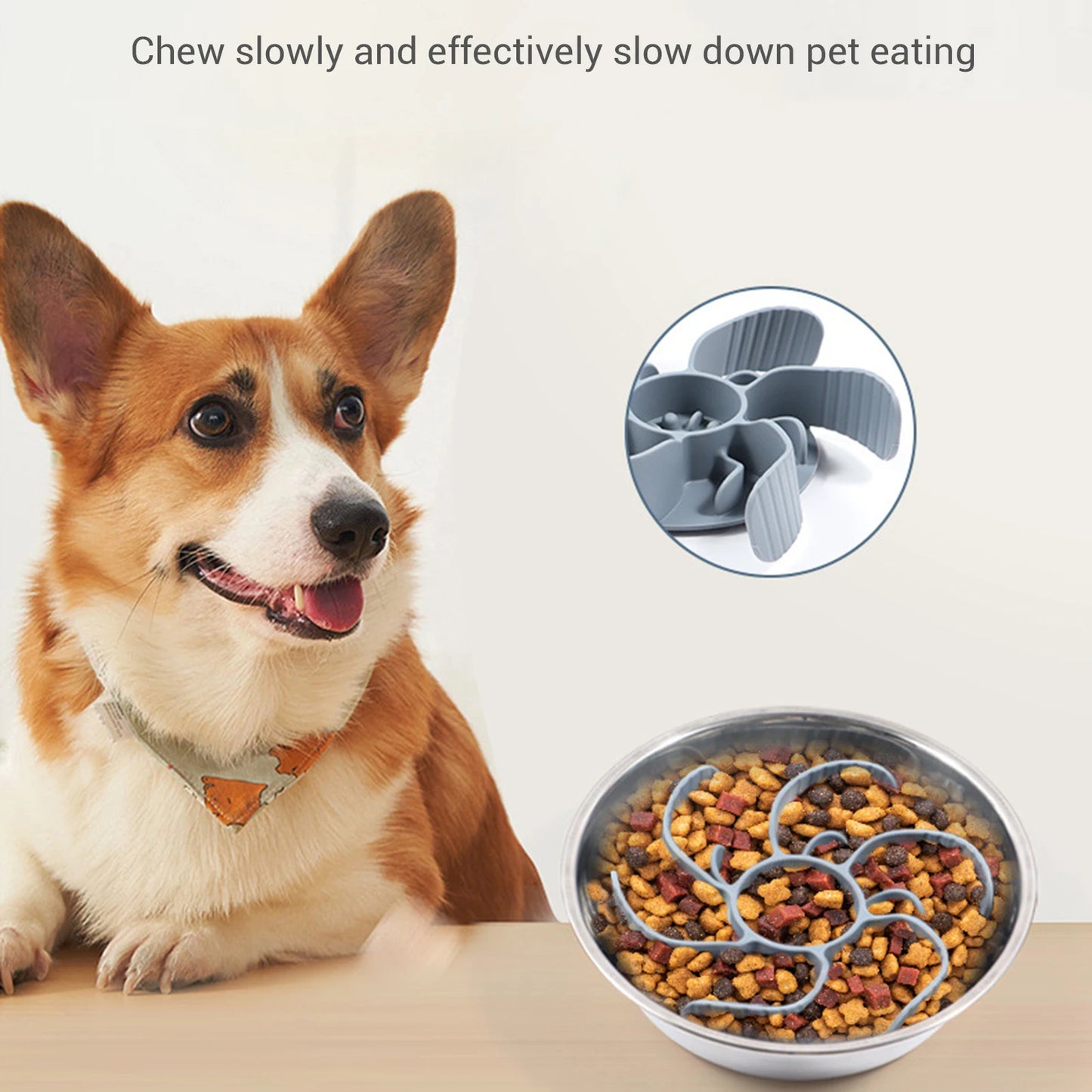 Slow Feeder Dog Bowl Insert Choking Prevention Slow Feeding Bowl dium Breed Large Sized Dog