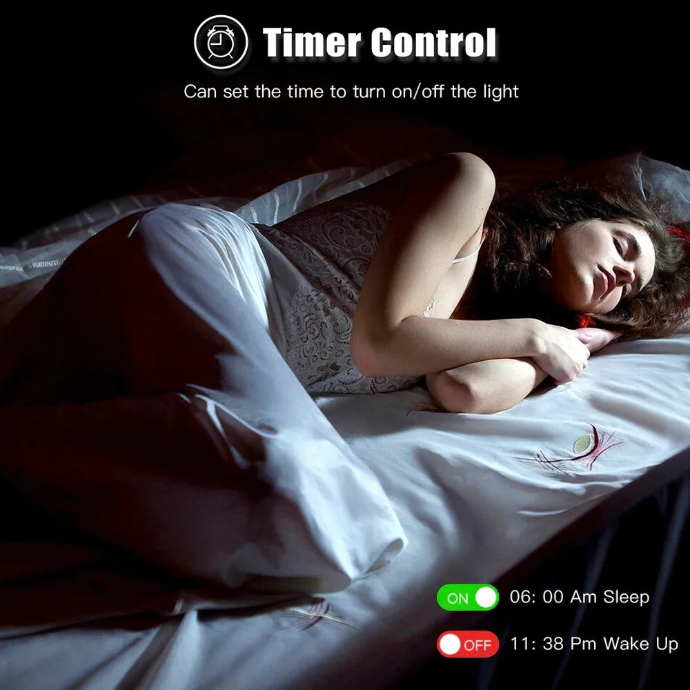 Bluetooth Smart LED Bulb Tuya Light Bulbs AC 85-265V Dimmable Spotlight Bulb 15W E27 RGB+CW+WW LED Color Change Lamp For Home