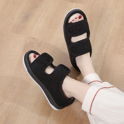 Diabetic Sandals Open Toe Diabetic Slippers Adjustable Walking Sandals Breathable Orthopedic Footwear for Women and Men