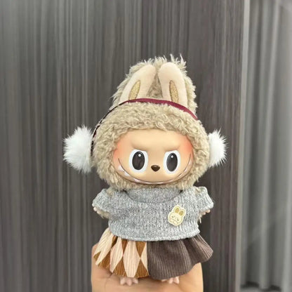 Labubu Doll Costume Set 15-17cm Cartoon Cute Dressing Up, Climbing Clothes Skirt Labubu Costume Accessories Replacement Props