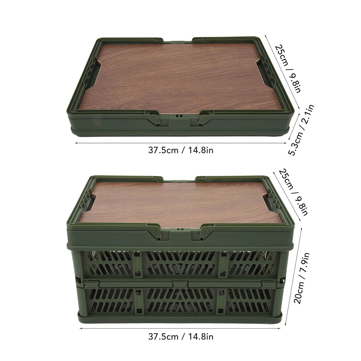 Foldable Camping Picnic Basket with Movable Board Large Capacity Multifunction Handheld Storage Box Home Organization