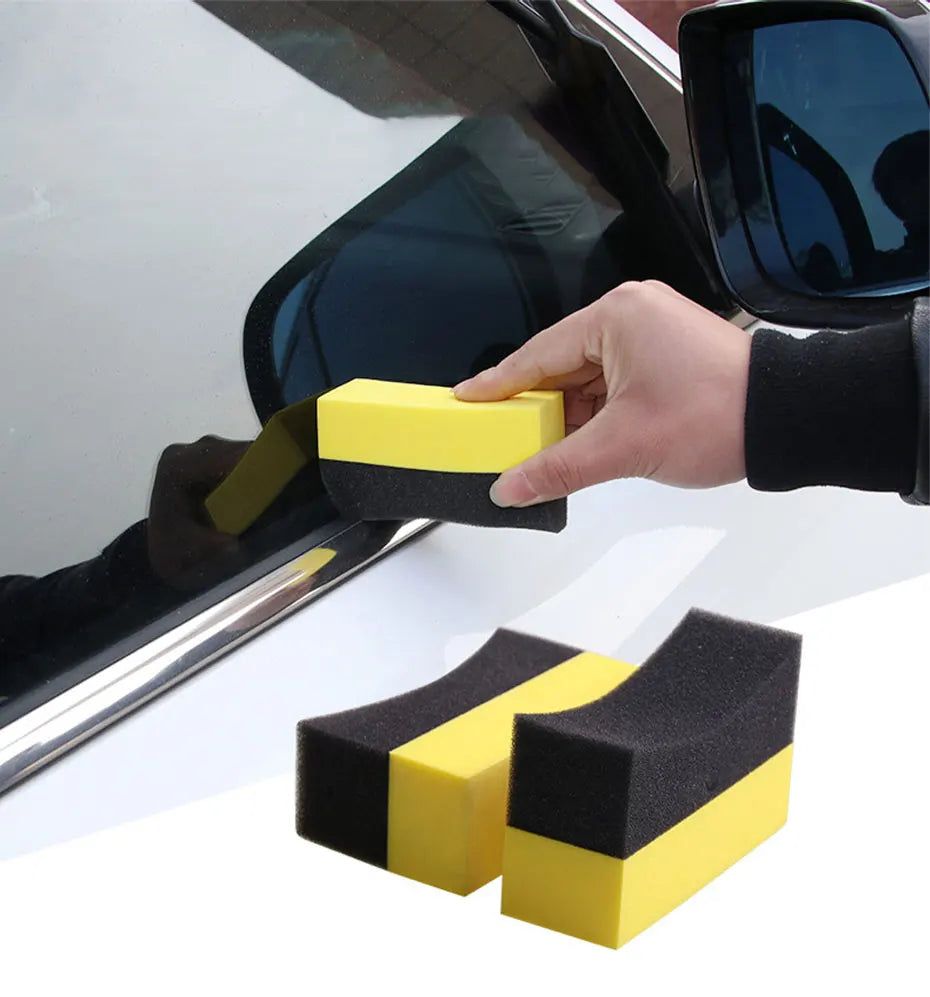 5/10pcs Auto Cleaning Sponge Brush Set for Car Wheel Tire Wash Wipe Water Suction Sponge Pad Wax Polishing Tyre Brushes Tools