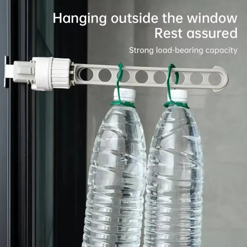 Drying Rack Bathroom Door and Window Rack Eight-hole Clothes Rack Balcony Window Multifunctional Portable Clothes Rail