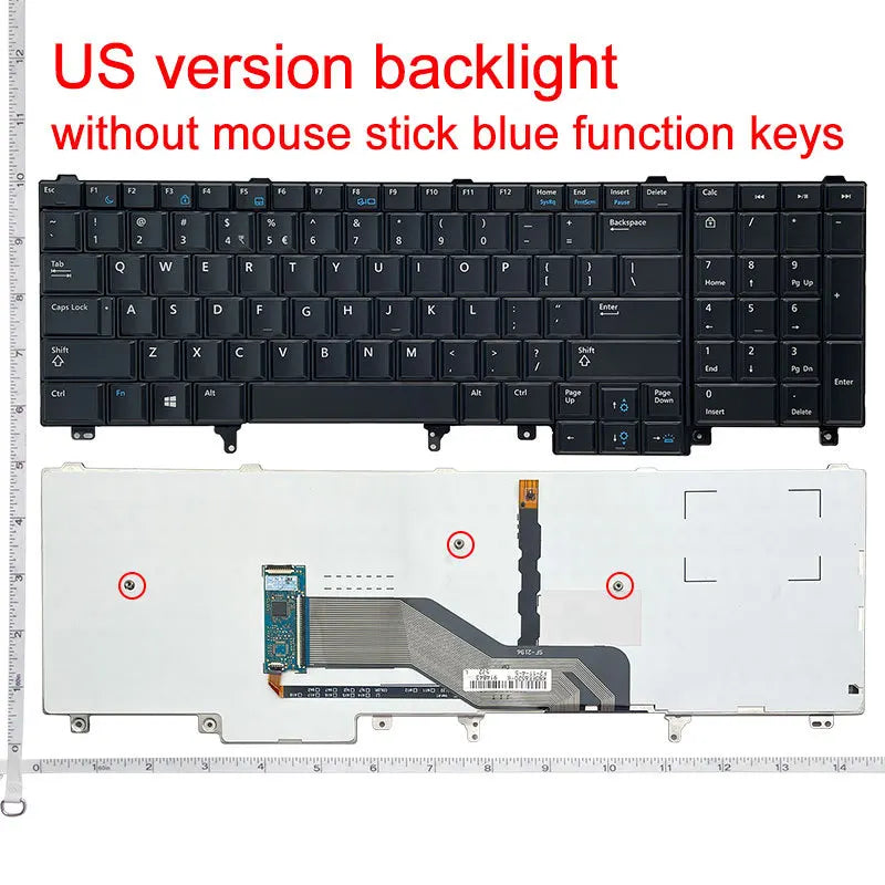US/RU/LA Laptop Keyboard For Dell Latitude E6520 E5520 E5530 E6530 M4700 M6700 M4600 M6600 M4800 M6800 E6540 P14F P15G P19F P25G
