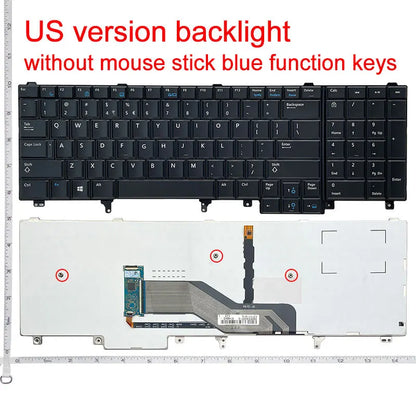 US/RU/LA Laptop Keyboard For Dell Latitude E6520 E5520 E5530 E6530 M4700 M6700 M4600 M6600 M4800 M6800 E6540 P14F P15G P19F P25G