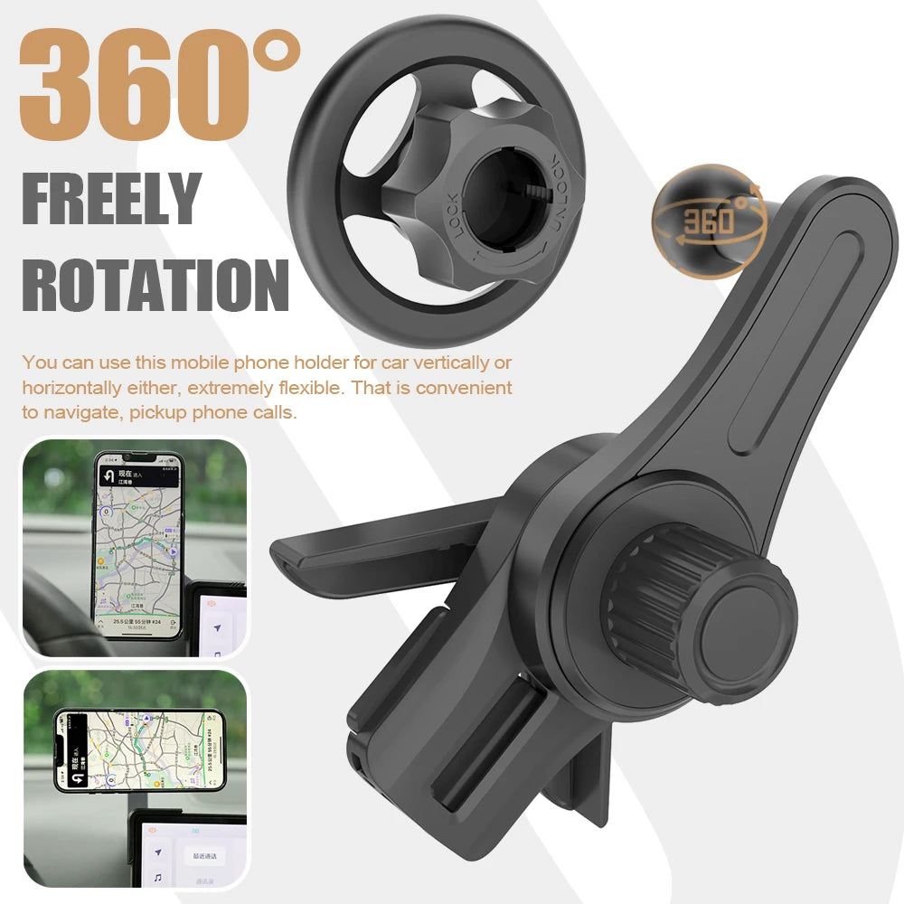 New Car Mounted Display Screen Magnetic Mobile Phone Holder 360 Degree Rotation Foldable Mount Usded for Car Electric Vehicle