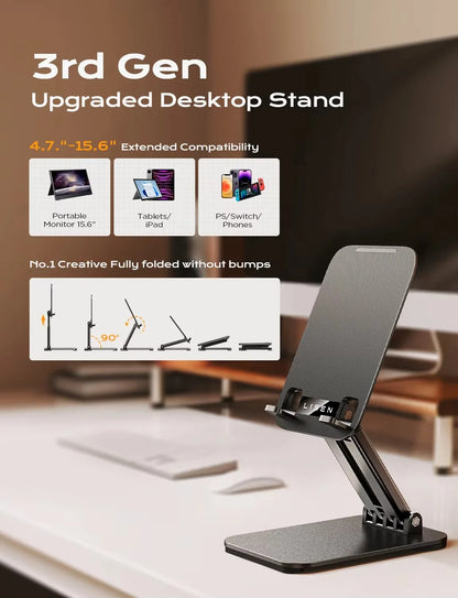 LISEN hot selling  products  tablet Stand Holder Adjustable Tablet Mount  for Desk Lazy Arm Monitor Stand Tablet Holder