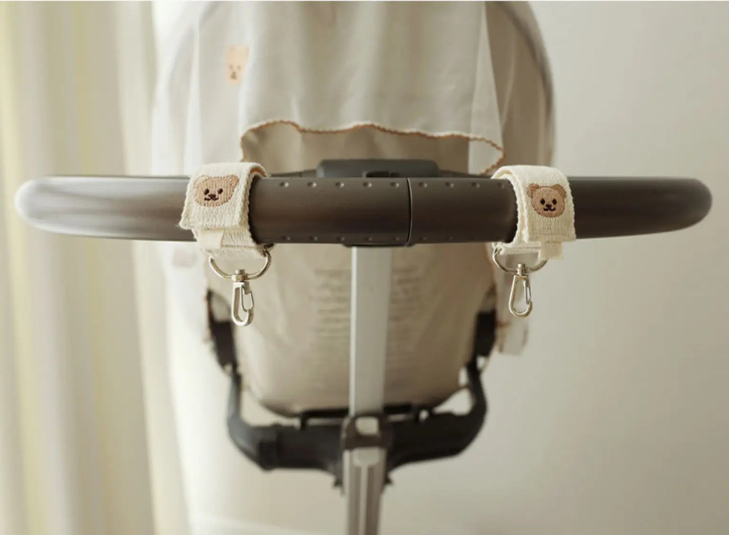 Ins Baby Stroller Hook Embroidered Teddy Bear Hook Children's Stroller Storage Pendant Universal Walking Tool for Children