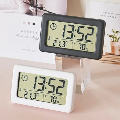 12/24 Hours Wall Clock Thermometer Digital Table Clock Hygrometer Electronic Product Desk Watches Decorate Mini Electronics Home