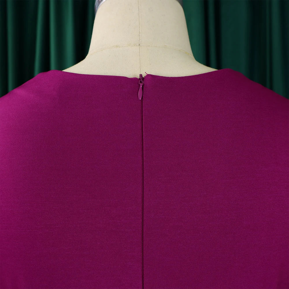 Office Dresses for Ladies 2024 Latest Summer Simple Elegant Half Sleeve Formal Church Dress Women Knee Length Pencil Peplum Dres