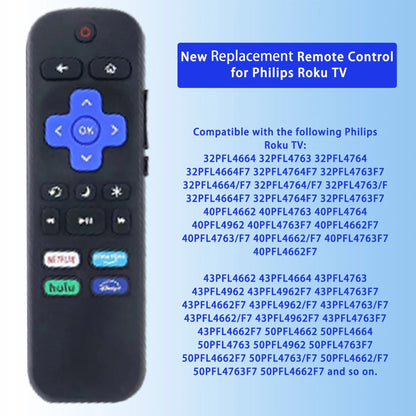 New Replacement Remote Control Fit for All Roku TV, Compatible for TCL Roku/Hisense Roku/Onn Roku/Aparatos/Insignia Roku/HITACHI