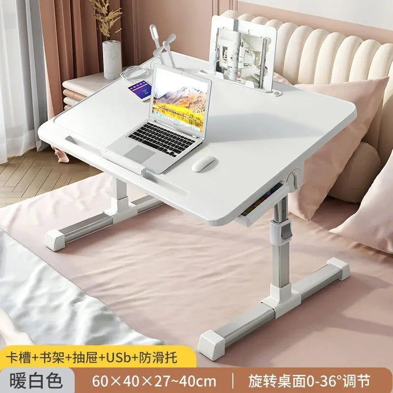 Bed Dormitory Student Writing Bed Desk Laptop Office Small Table Board Foldable Lift