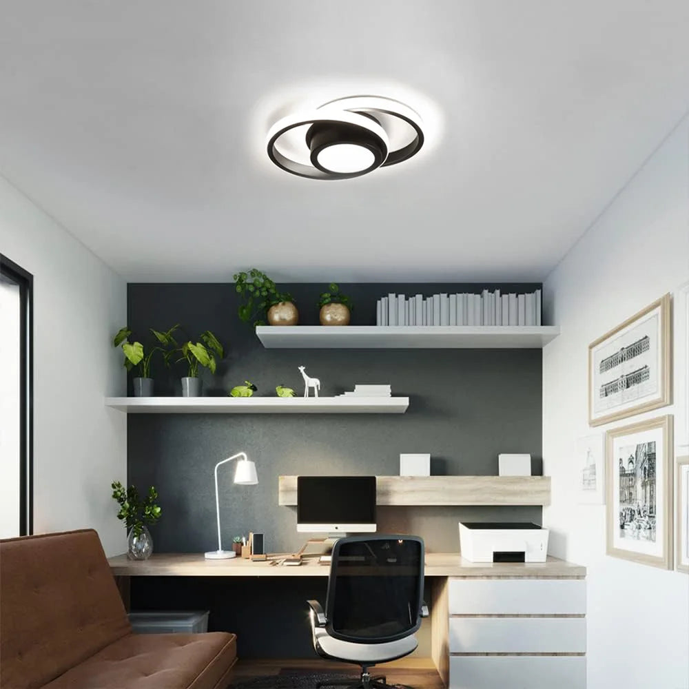 LED Ceiling Light 2 Rings Creative Design Modern Ceiling Lamp Indoor Lighting Fixtures Hallway Balcony Aisle Office Lustre
