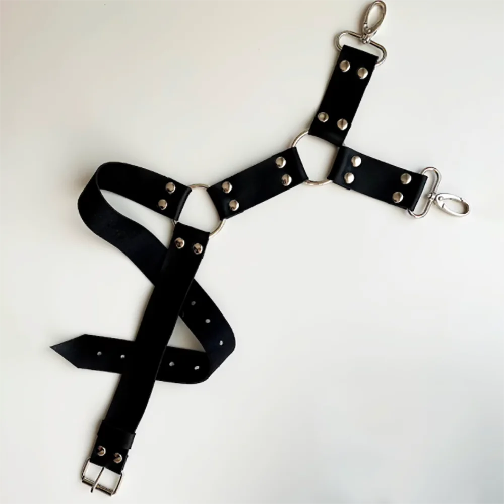 UYEE Punk PU Leather Suspenders For Women Men Jeans Pants Leg Harness Garter Bondage Belt Strap Fashion Apparel Accessories