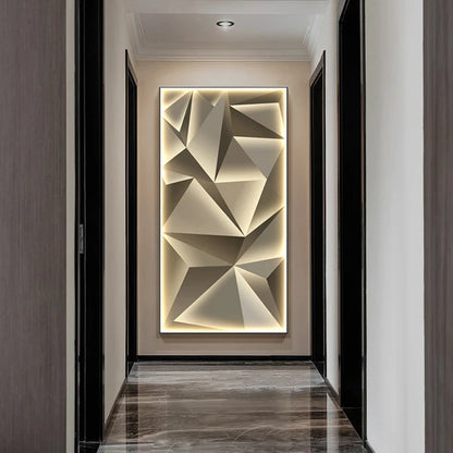 Entrance Decorative Wall Painting Lamp Living Room Background Wall Light Luxury Mural Light Corridor Hanging Abstract Painting