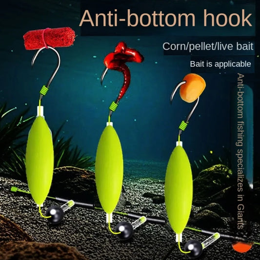Three Hook Fishing Hair Rigs Hook Suspension Anti Bottom Carp Fishing Hook Ready Made Pesca Carp Rigs Fishing Lure