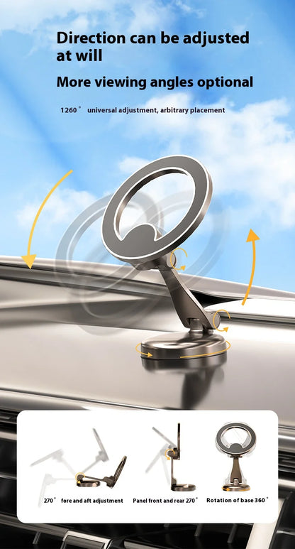 Magnetic Car Phone Mount Holder Multi-Functional Floating Screen Foldable Stand Vehicles Universal Phone Holder Safe Driving
