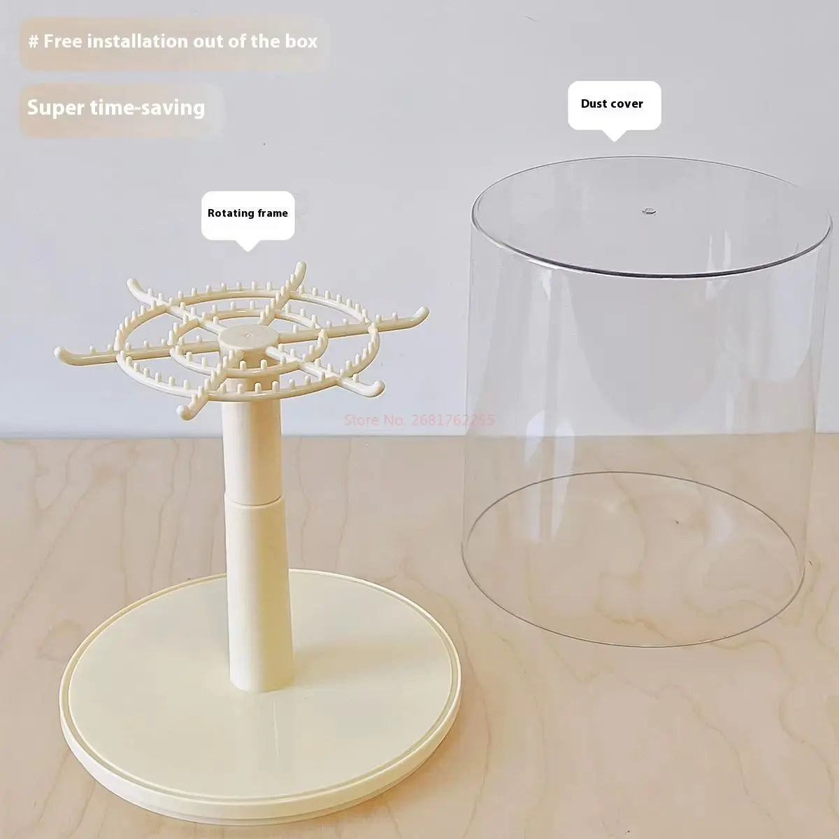 Labubu Pendant Display Box Rotating Transparent Labubu Doll Handmade Blind Box Storage Display Stand Decorative Ornament Gifts