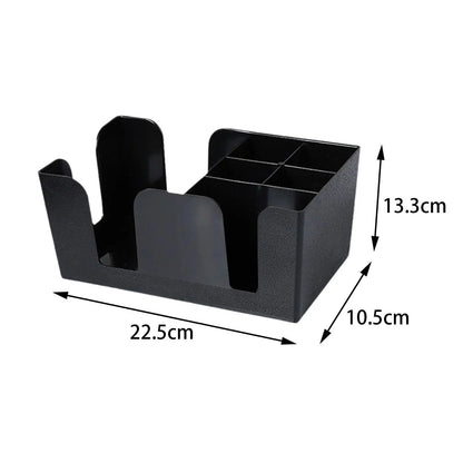 Bar Caddy Organizer 6 Compartments Holds Napkins Toothpicks Portable Bar Organizer for Restaurant Kitchen Home Office Countertop