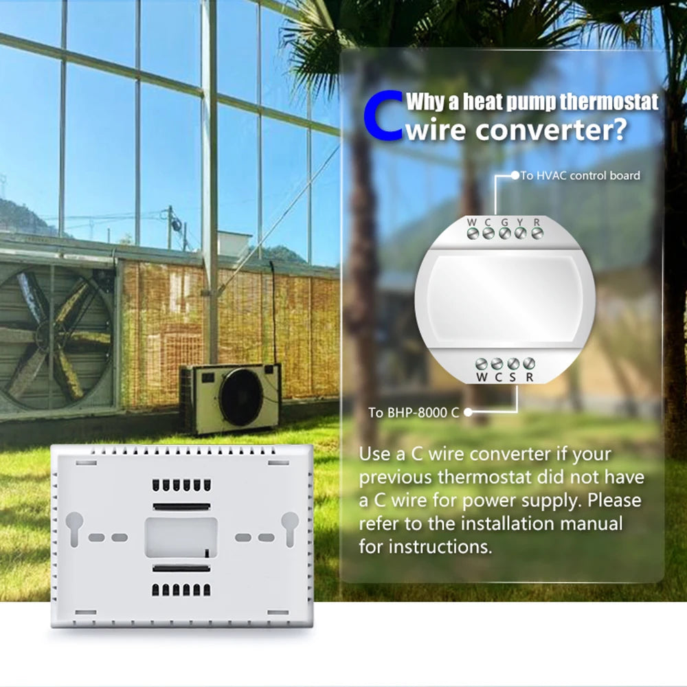 WiFi Smart Thermostat Temperature Controller Programmable Touch Control Mobile APP Voice Control Compatible with Alexa Home
