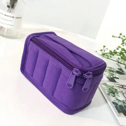 8-Grid Essential Oils Carry Case Moisture-proof Shockproof Cosmetic Organizer Box Handle Convenient Essential Oils Container