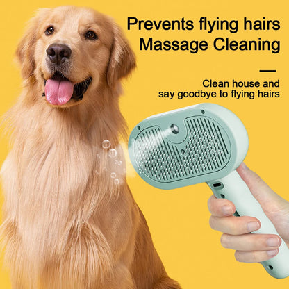 Pet Spray Hair Comb Pet Hair Remover Cleaning Brush Cats Grooming Dematting Water Mist Humidifier Hair Comb Dogs Tool