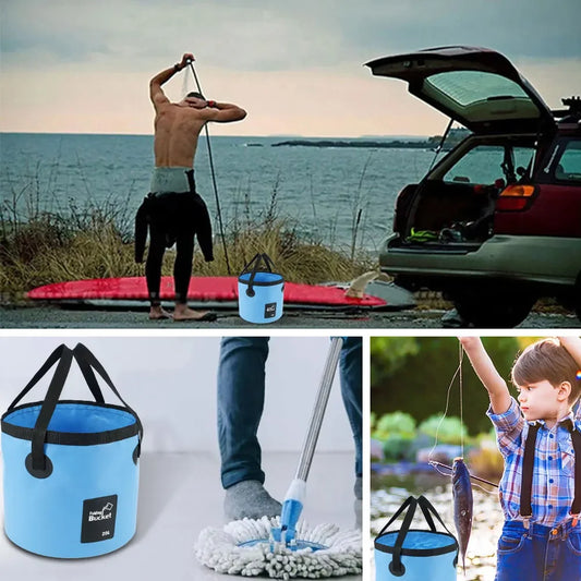 12L/20L Bowl Sink Washing Bag Car Wash Bucket Portable Outdoor Travel Foldable Water Multifunction Folding Portable Bucket Water
