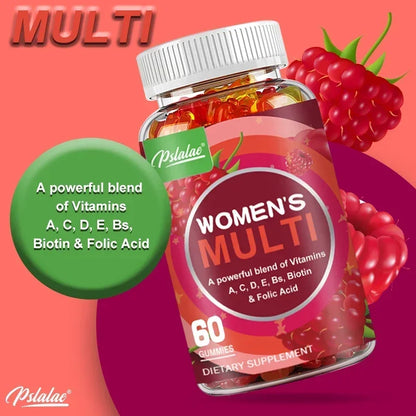 Women's Multivitamin Gummies - Contains Vitamins A, C, D, E, B, Biotin and Folic Acid