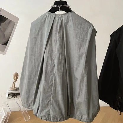 Oversize Casual All-match Vest Coat Women 2025 Summer New Sleeveless Tops Mujer Y2k Lapel Neck Loose Cardigan Jackets