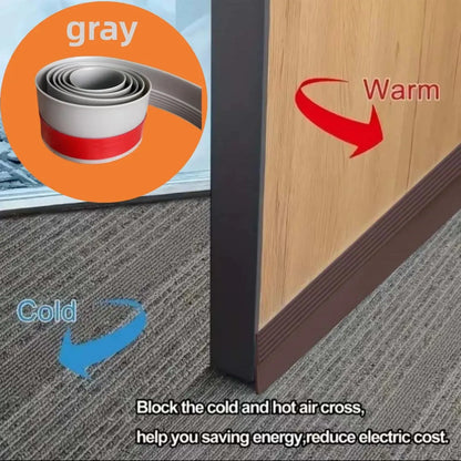 1pc Door Draft Stoppers For Bottom Of Door, Adjustable Self-Adhesive Sound-Proof Door Bottom Seal Strip