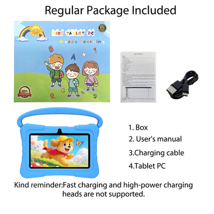 7-inch children's learning tablet parental control WIFI  dual cameras  high-definition screen anti drop  no Adapter