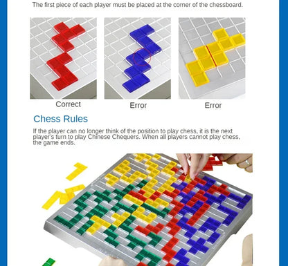 Intellectual Puzzle Blokus Board Game English Version Party Games for Children Toy Kids Tos Family Game 2 Player/4 Player Set
