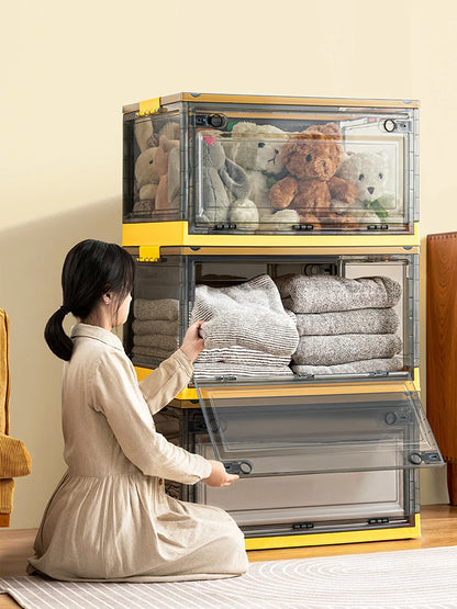 Foldable Book Storage Box, Student Book Box, Dormitory For Book Sorting Box, Transparent Home Storage Box, Book Box