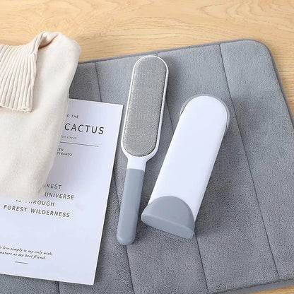 Lint Brush with Self-Cleaning Base Set Pet Hair Remover Brush Portable Dog & Cat Hair Remover Clothes Sofa Car Seat Cleaning