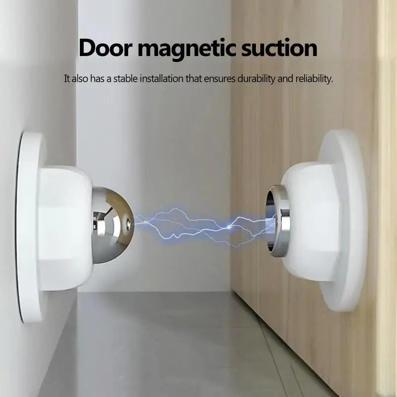 Magnetic Door Stopper Stainless Steel Door Holder Security Door Wall Protector Free-punch Door Suction Magnetic Catch Door Stops