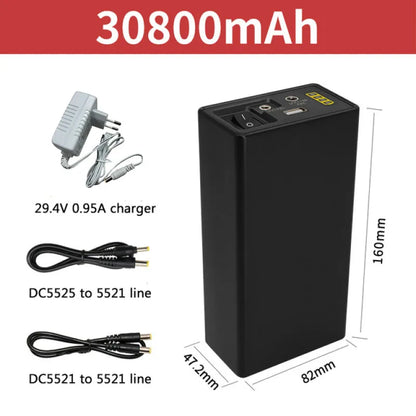 12V Power Bank 24V 18650  Rechargeable Lithium Battery 5V 24V Power Bank Auxiliary 44800Mah Power Bank 12V Mobile Power Supply