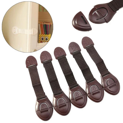 10pcs  Kids Safety Door Lock Child Safety Cabinet Lock Baby Proof Security Protector Drawer Door Cabinet Lock Plastic Protection