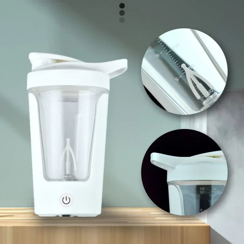 450ML Blenders Cup Electric Mixing Cup Portable Protein Powder Shaker Bottle Rechargeable Coffee Milk Cup Sports Fitness Kettle