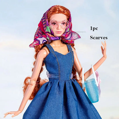 Fashion supermodel Doll Elegant Dress Casual Wears DIY Accessories Party Bags Jeans Pants Set