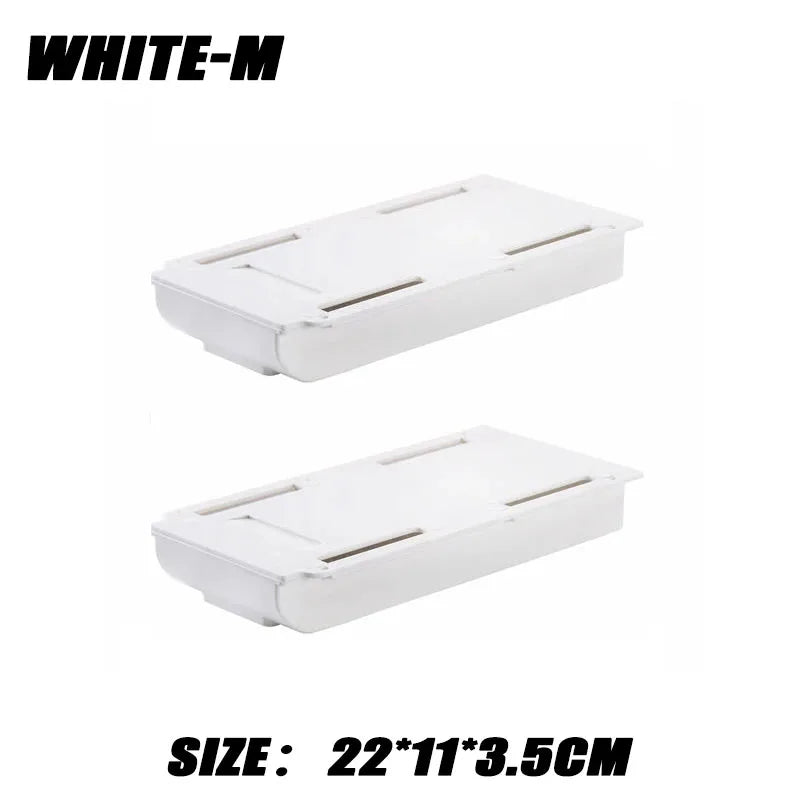 Hidden Drawer Organizer Self-Adhesive Desktop Small Drawer Cabinet Under Table Hidden Drawer Office Home Storage Tools