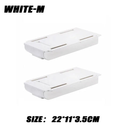 Hidden Drawer Organizer Self-Adhesive Desktop Small Drawer Cabinet Under Table Hidden Drawer Office Home Storage Tools