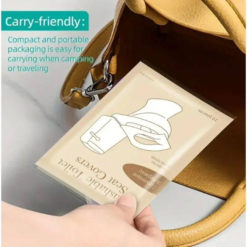 50/10pcs Disposable Toilet Seat Pads Portable Bathroom Toilet Pads Degradable Paper Portable Home Travel Camping Hotel Supplies