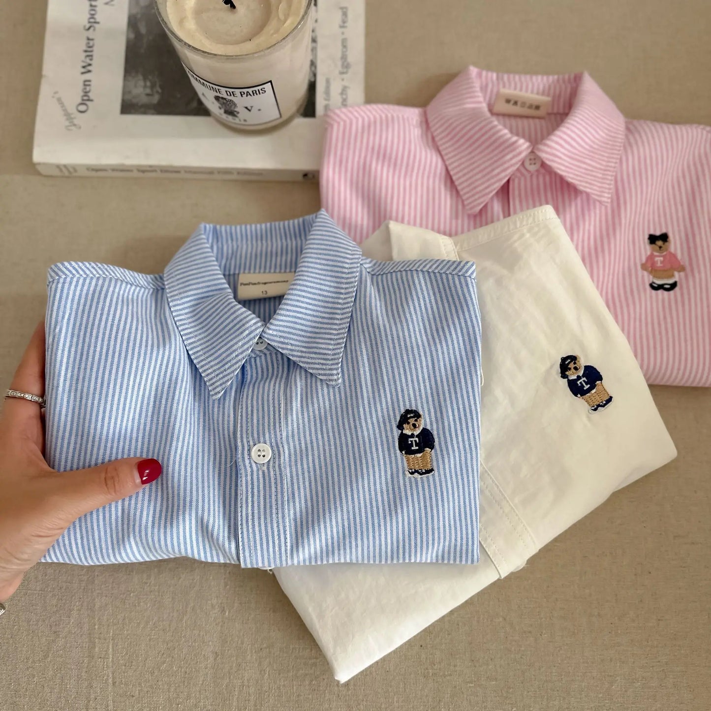 Fashion Baby Girl Boy Cotton Shirt Cartoon Embroidery Infant Toddle Child Spring Autumn Outwear Casual Outfit Baby Clothes 1-10Y