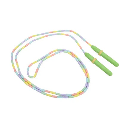 Rope Skipping Colorful Soft Beads Beaded Skipping Jump Rope For Kindergarten Pupil Choldren Beginners Sports Goods