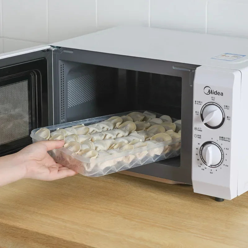 Food Storage Box, Fruit Egg Organizer, Refrigerator Fresh Keep Organizer, Kitchen Leak Proof Dumpling Storage Box