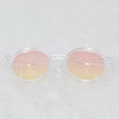 Labubu 6.5cm Transparent Plastic Glasses for 1/8 1/6 1/3 1/4 BJD for Labubu MSD SD Plush for EXO Doll Sunglasses